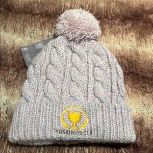 Ahead Presidents Cup Knit Cuffed Pom Beanie Lavender